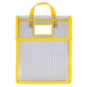 2026 New Waterproof Portable PVC Mesh <b>Pouch</b> for Student <b>Books</b> and A4 Files Transparent Document Bag with Button Closure Tote ... - Product Image 1