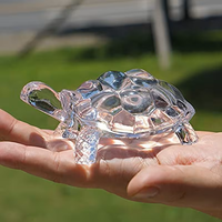 Figurine de tortue en cristal, artisanat fait main, cadeau de Noël, décoration de table, vente en gros