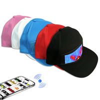 Schermo ricaricabile usb cappellini e cappelli a led programmabili per app smart programmabili con testo di animazione per graffiti con display per festa cappellino