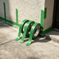 Ruban de masquage spécial pour murs extérieurs, couleur verte, facile à déchirer, en papier crépon, pour la peinture et la protection des bâtiments et la décoration