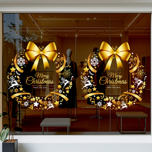 Bán buôn cửa sổ chết cắt vinyl dán in tĩnh dán cửa sổ giáng sinh có thể tháo rời tĩnh điện Glass <span class=keywords><strong>Sticker</strong></span> - Product Image 2