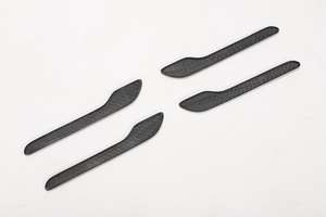 Pour <span class=keywords><strong>Tesla</strong></span> modèle <span class=keywords><strong>3</strong></span> 4 pièces/ensemble en Fiber de carbone poignée de porte de voiture couverture garniture décoration protecteur - Product Image 4