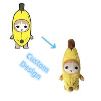 Peluche de dessin animé en coton PP 100% polyester de haute qualité, personnalisable, mignonne, de marque, pour soulager le stress