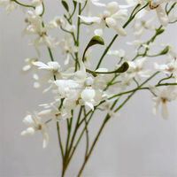 B-580 Vente en gros de fleurs en soie décoratives pour table de mariage, orchidées à tiges longues de 73 cm, petites têtes de fleurs, mini orchidées