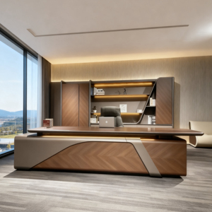 Nhà nội thất văn phòng thiết kế hiện đại sang trọng hiện đại bằng gỗ văn phòng điều hành Bàn và ghế văn phòng tableand Ghế bộ - Product Image 1