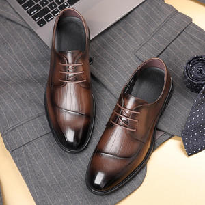 2025 Autumn New Arrival <strong>Men's</strong> Top-Grain Nubuck Leather British Business Round Toe Lace-up Solid Waterproof Dress Shoes - Product Image 2