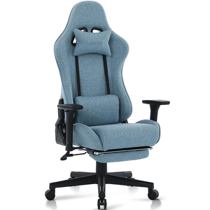 <span class=keywords><strong>Chaise</strong></span> de jeu E-Sports confortable et réglable en tissu avec repose-pieds pour les joueurs - Product Image 4