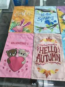 Drapeau de jardin extérieur amusant pour la maison, bannière double face 12x18 pouces pour pelouse et jardin - Product Image 2