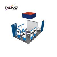 Boîte lumineuse d'exposition Tianyu 10x10 en tissu tendu personnalisé, équipement créatif Aura pour conférences et événements duo