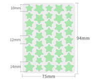 Patchs Anti-Acné en Forme de Cœur Colorés, Type Étoile, Format Voyage, à Base d'Aloe Vera