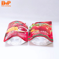Pochettes souples personnalisées en aluminium avec bec verseur 500 ml pour sauces tomate et ketchup – Sacs d'emballage réutilisables en plastique pour boissons avec buse
