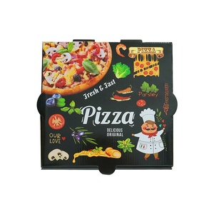 Custom print logo color 6 8 9 10 12 14 16 18 20 22 24 inch food packaging carton Kraft corrugated paper slice pizza packing box