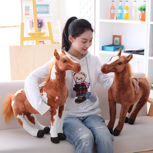 Simulation Cheval Jouets Réaliste Cheval Animal En Peluche Jouet Cheval De Sueur Poupée Cadeau D'anniversaire Fille - Product Image 5