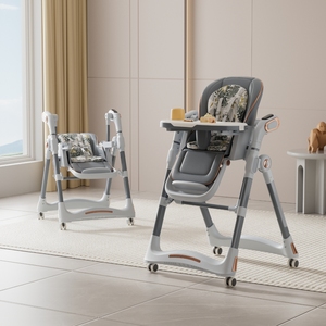 Chaise haute bébé 4-en-1 moderne et luxueuse en plastique, convertible en balancelle, réglable en hauteur, pour repas et chambre <span class=keywords><strong>d</strong></span>'enfant - Product Image 5