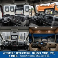 Moniteur de camion IPS 9 pouces 600 nit | Prise d'aviation à 4 broches | Entrée vidéo à 3 canaux avec déclencheur | Caméra de recul 1080P encastrée en caoutchouc pour bus et camping-car, pour la sécurité