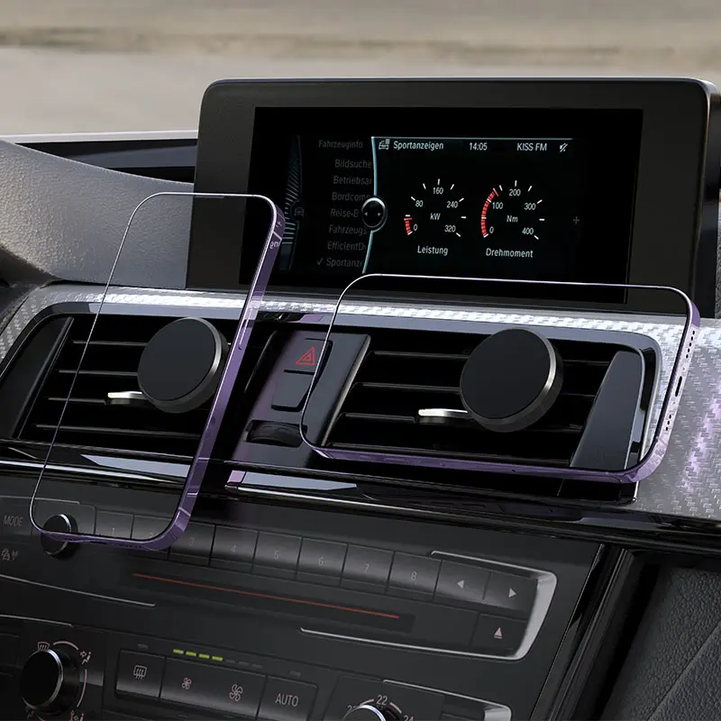 ที่ยึดแม่เหล็กติดโทรศัพท์ในรถยนต์ที่มีวงแหวน magsfe 360การหมุนได้พอดีกับโทรศัพท์มือถือเคสมือถือในรถยนต์