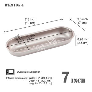 Poêle à pain pour chiens, antiadhésive, en acier au carbone, Champagne, or, 6/7 pouces, ustensiles de cuisson pour chiots et chatons - Product Image 6