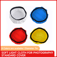 KAZHI – Réflecteur de lampe en tissu nylon blanc de 7 pouces, durable et souple, diffuseur standard, chaussette lumineuse professionnelle pour flash de studio