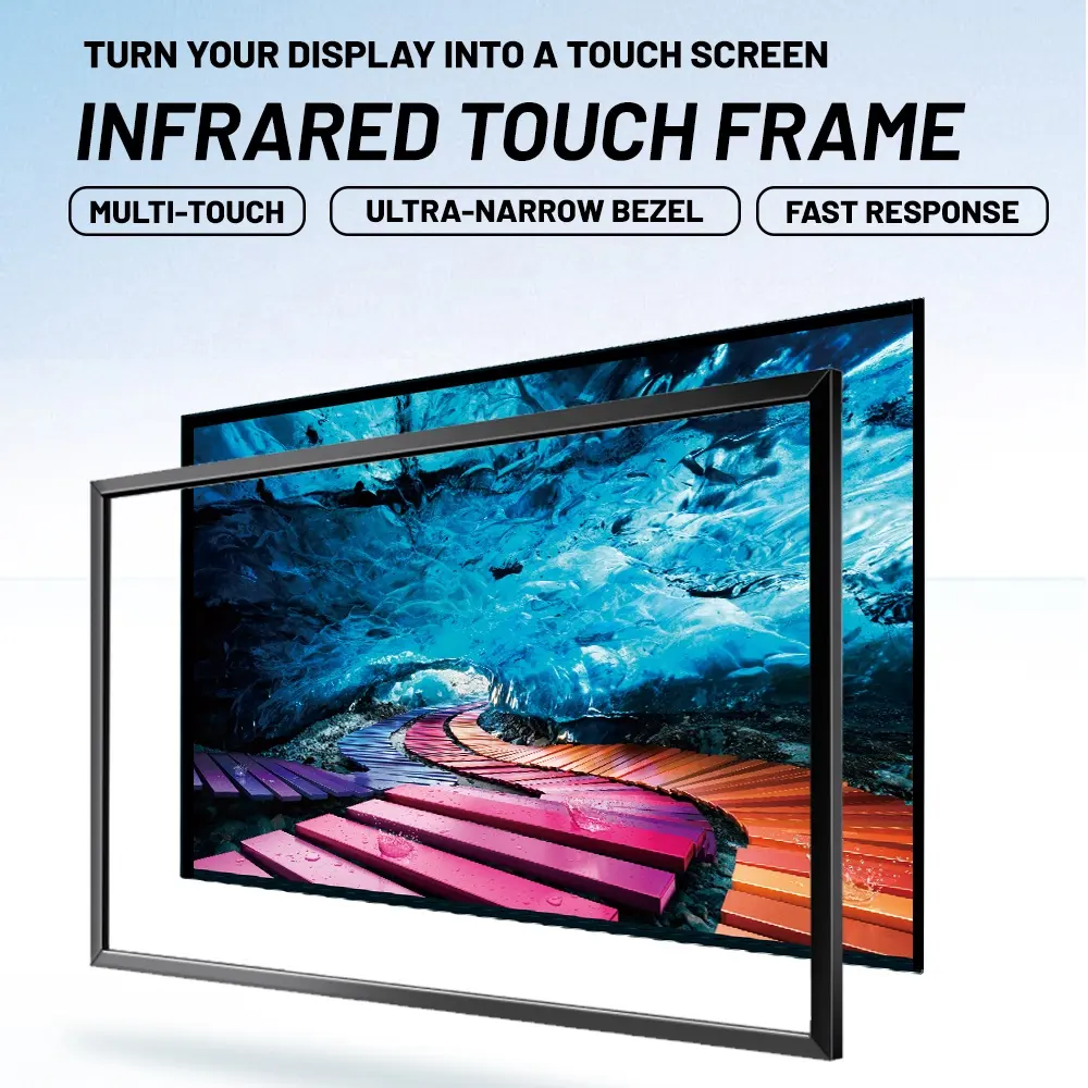 YCLTOUCH usine directement vente haute précision usb free drive multi touch frame 20 points smart interactif ir touch frame