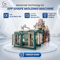 Machine de fabrication de casques, pare-chocs et boîtes en mousse EPP automatique nouvelle génération China Guiju avec PLC hydraulique, certifiée CE, garantie 1 an