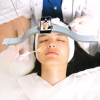FOSOTO Réglable Demi Lune Plafond LED Cils Lampes 3 Couleurs Applique Lustre Plafonnier pour Cils Lit Facial Cils