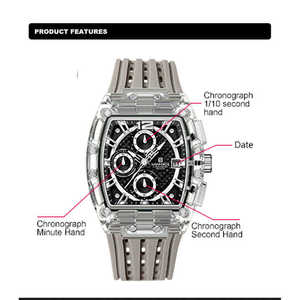 <span class=keywords><strong>Montre</strong></span>-bracelet pour homme NAVI <span class=keywords><strong>FORCE</strong></span> NF7105, nouveau design, boîtier transparent, bracelet en silicone, étanche, sport, extérieur, quartz. - Product Image 6