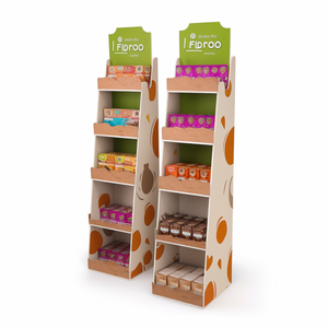 Khuyến mại gấp Snack chip thực phẩm Biscuit sản phẩm carton triển lãm hiển thị các tông hiển thị sàn đứng - Product Image 4