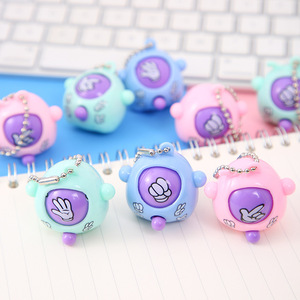 Mini porte-clés Pierre-Papier-Ciseaux en plastique, jouet capsule à visage changeant pour enfants de 4 à 6 ans, accessoire de jeu unisexe - Product Image 4