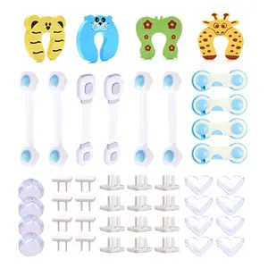 Sell anti-collision Angle protection drawer items lock children silicone baby safety lock safety door clamp set
