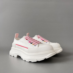Sneakers de luxe à plateforme haute en toile blanche multicolores, semelle épaisse, chaussures décontractées - Product Image 5