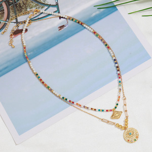 Gioielli alla Moda Trendy Y2K Collana con Ciondoli di Perline Placcata in Oro 18K in Ottone per Donne Anniversario - Product Image 4