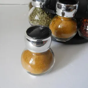 Glassware Tournant Collection, <strong>Revolving</strong> Countertop Carousel Herb and <strong>Spice</strong> <strong>Rack</strong> With 3.5 Oz Glass Jars (Set of 16 Jars) - Product Image 3