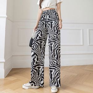 <span class=keywords><strong>Pantalon</strong></span> décontracté pour <span class=keywords><strong>femme</strong></span> du Sud-Est asiatique, coupe droite, <span class=keywords><strong>taille</strong></span> <span class=keywords><strong>haute</strong></span>, imprimé, ample, à jambes larges, toutes saisons - Product Image 1