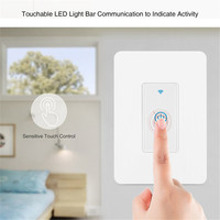 SIXWGH interrupteur de lumière intelligent pour US Smart Home 2.4GHz WiFi Alexa Echo Dot Google Home commande vocale 10A Max courant verre PC 240V
