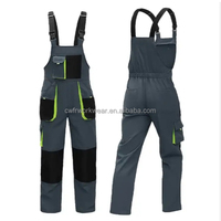 Pantalon de sécurité à bretelles matelassées haute visibilité, imperméable et coupe-vent avec bretelles réglables, bande réfléchissante, résistant au feu FR