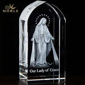 高贵水晶商务礼品3D激光定制个性化雕刻标志宗教基督教耶稣奖杯杯奖励手工工艺