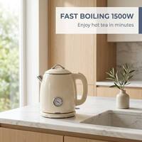 Bouilloire électrique à contrôle de température intelligent avec pot intérieur sans soudure 1,7 L 304ss