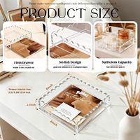 Plateau de service décoratif moderne en acrylique festonné personnalisable, cadeau pour la maison ou le bureau, en acrylique transparent léger
