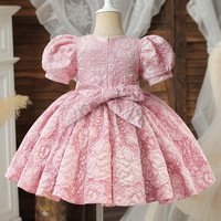 Robe de princesse vintage pour fille, avec broderie florale et nœud, robe tutu pour fille, robe de mariage pour enfant