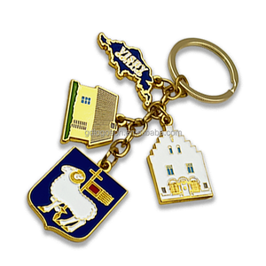 Персонализированный традиционный Золотой мягкий эмалированный брелок с металлическим шармом на заказ красная шведская Дала лошадь Швеция Сувенирный брелок - Product Image 6