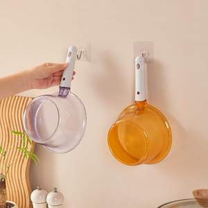 Louche de cuisine domestique en plastique PP de qualité alimentaire, à bouche ronde, fond plat, manche long, grande taille, cuillère écumoire - Product Image 4