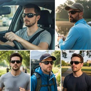 Occhiali da Sole Sportivi Polarizzati con Montatura Completa Unisex per Adulti, Protezione UV per Pesca, Ciclismo, Guida e Corsa - Product Image 2
