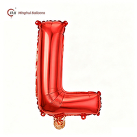 Ballon Mylar Personnalisé Lettre Alphabet Simple A-Z de 16 Pouces Or Argent Rose Doré Mat pour Anniversaire – Vente en Gros
