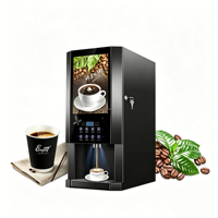 Commerciële automatische espresso koffiemachine, warme en koude drankenautomaat, drie smaken koffie, verstelbaar kopvolume