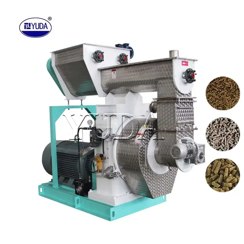 YUDA 1-2 T/H Automática Madeira Combustível Pellet Fabricação Linha Biomassa Pellet Mill