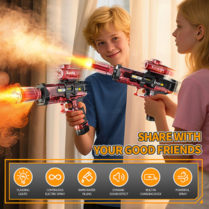 Nuevo producto personalizado juego al aire libre de plástico de mano modelo de pistola de tiro de buena calidad niños humo brillante pistola automática juguete para regalo - Product Image 6