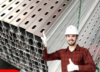 Profilé photovoltaïque en C, profilé antisismique en U, poutre galvanisée perforée, profilé galvanisé à chaud multi-trous