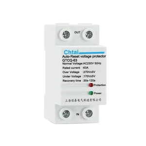 High Quality Over-Voltage and Under-Voltage Protector CTGQ-63 1P+N Circuit Breaker for Self Reset after Fault VOLTAGE Protection