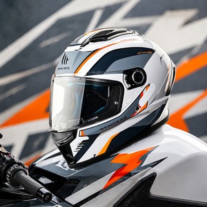 หมวกกันน็อคเต็มใบ New MT MTHELMETS STINGER 2 ได้รับการรับรองมาตรฐาน CCC ของสเปน ผลิตจากวัสดุ ABS พร้อมระบบปิดแบบปลดเร็ว |   หมวกกันน็อคมอเตอร์ไซค์แบบ unisex - Product Image 3