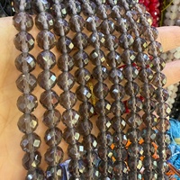 HUI RUI Pierre précieuse naturelle Œil de tigre Rubis Onyx Pierre 8mm 10mm Perles coupées en vrac pour la fabrication de bijoux